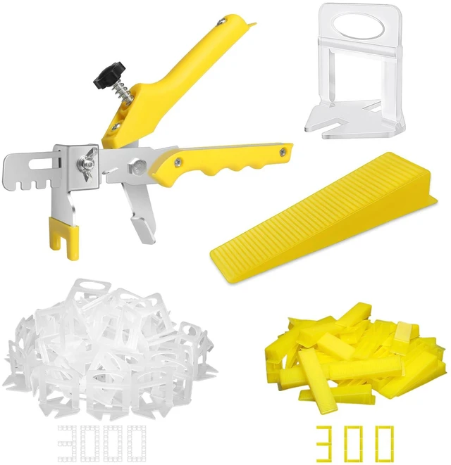 Main image of Tile Leveling System with Plier,3000 Tile Spacers 1/16" and 300 Wedges Tile Leveling Clips with Tile Plier, Anti Lippage Tile Leveler Spacers for Professional Ceramic Tile and Stone Installation