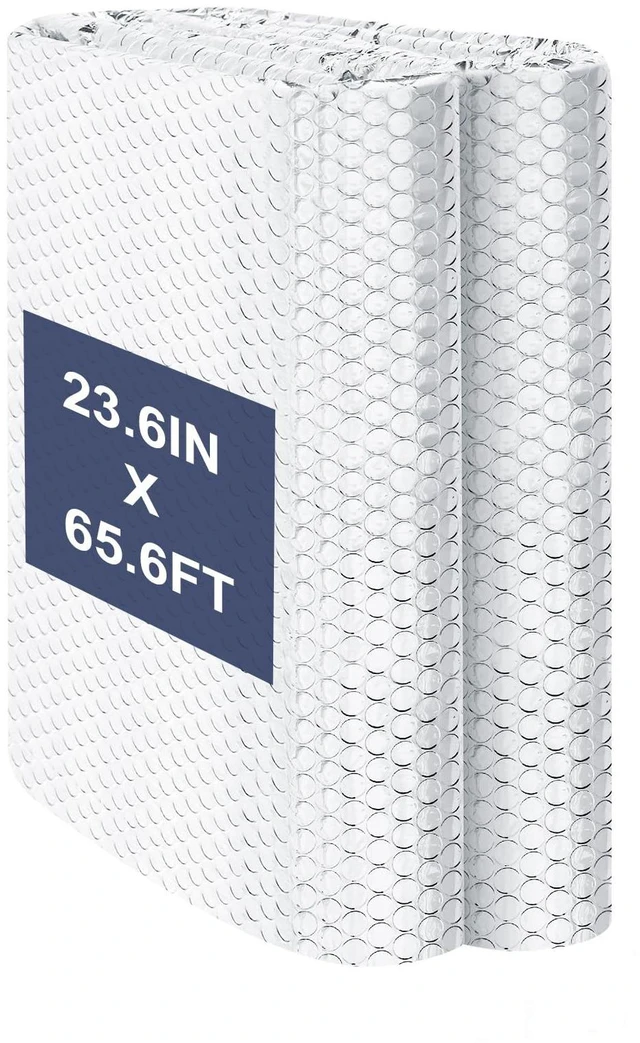 Main image of Double Reflective Bubble Foil Insulation Foam, 23.6IN X 65.6FT Window Insulation for Summer Heat Reflective Window Film for Window, Garage Door, RV, Roof
