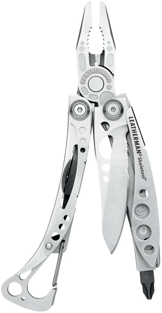 Main image of Skeletool 7-in-1 Lightweight Multi-Tool, Stainless Steel Open-Frame Design with Carabiner Clip, Needlenose Pliers, Combo Knife & Bottle Opener for EDC & Outdoors