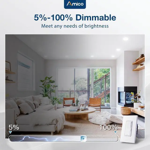 Alt view image 5 of 5 - Recessed Lighting 4 Inch, 24 Pack 5CCT Flat LED Can Lights, White Flat Trim, 7W=60W, 700LM, 2700K/3000K/4000K/5000K/6000K Selectable, Dimmable, Easy Install, IC & Damp Rated, ETL & FCC