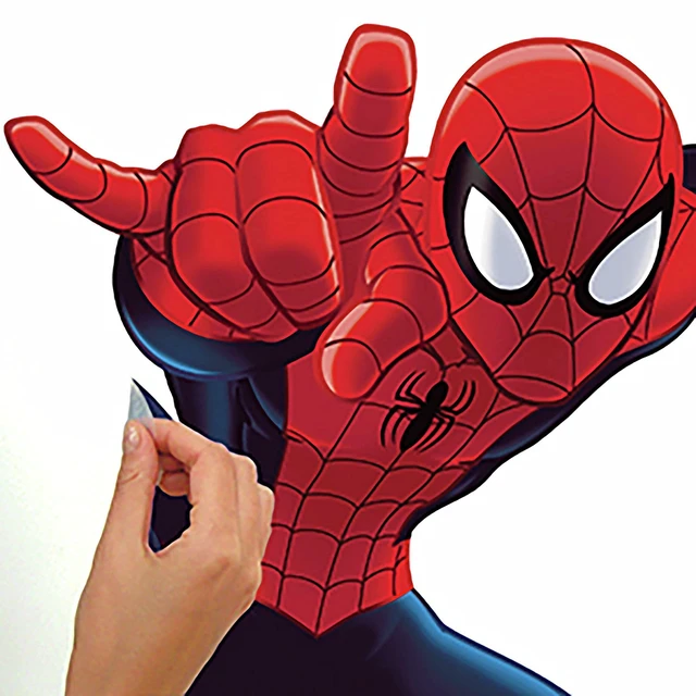 Alt view image 4 of 5 - Marvel Ultimate Spider-Man Giant Peel and Stick Wall Decals by, RMK4831GM, Red, Blue, Yellow (Pack of 4)