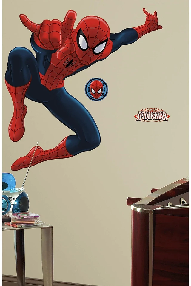 Alt view image 5 of 5 - Marvel Ultimate Spider-Man Giant Peel and Stick Wall Decals by, RMK4831GM, Red, Blue, Yellow (Pack of 4)