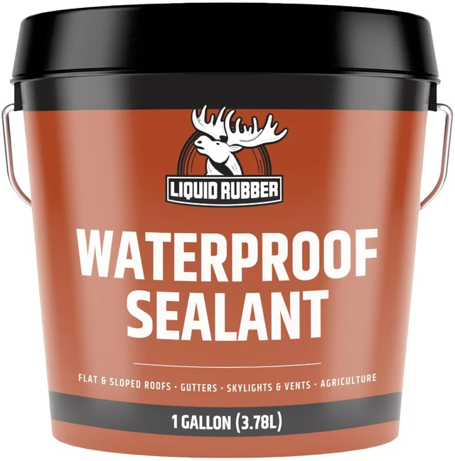 Main image of Waterproof Sealant - Roof & Gutter Coating, Black, 1 Gallon DIY Leak Repair Coating, Flexible Elastomeric Waterproofing Membrane for Flat & Low-Slope Roofs, Gutters, Concrete, Plywood