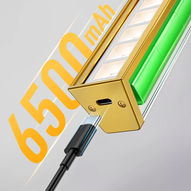 Alt view image 3 of 7 - Picture Lights for Wall, Battery Operated Picture Light 24in Gallery Light for Paintings CCT Dimmable Recharging Battery Wall Light with Remote Control for Living Room Gallery Dartboard