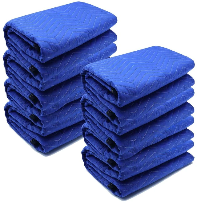 Main image of 8 Pack Moving Blankets 40x72in Heavy Duty Padded Packing Blankets for Moving Shipping Protecting Furniture Professional Quilted Furniture Blankets for Moving Supplies