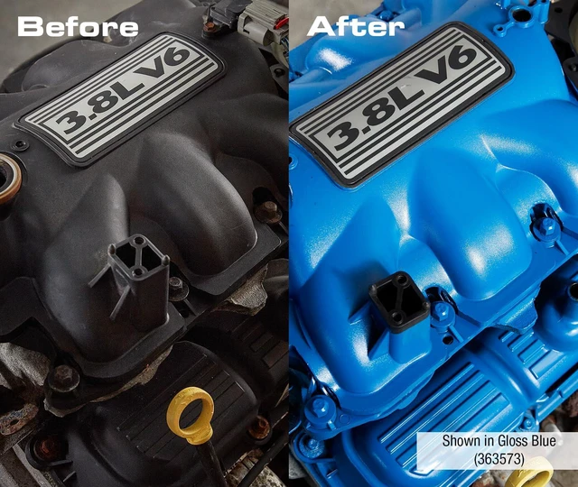 Alt view image 3 of 5 - Automotive Engine Enamel Spray Paint, Gloss Black Heat Resistant Up to 600 F | Gas & Oil Resistant | Stops Rust Formula | Any-Angle Spray | Durable Automotive Finish | 6 Pack