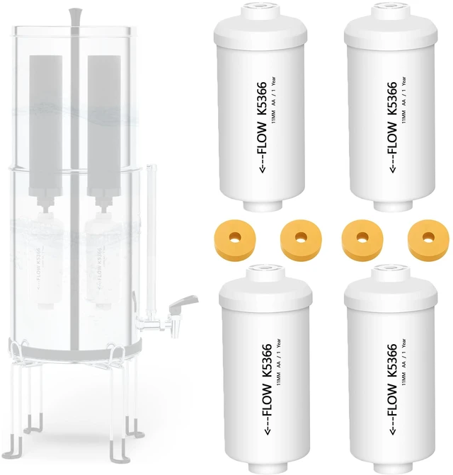 Main image of Fluoride and Arsenic Filter NSF/ANSI 42 Certified,Replacement for PF-2® Fluoride Filters,K5366 Replacement for Berkey Fluoride Filters Compatible with Berkey Gravity Filtration System-Pack of 4