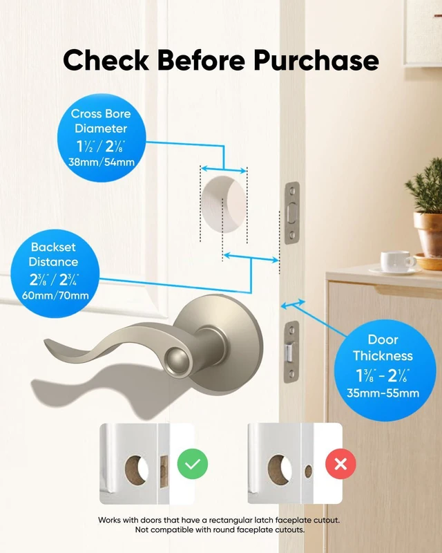 Alt view image 7 of 7 - Smart Lock C30, Keyless Entry Door Lock, Built-in Wi-Fi Easy Installation, App Remote Control, Reliable Power, Keypad Deadbolt for Front Door, Traditional, Nickel