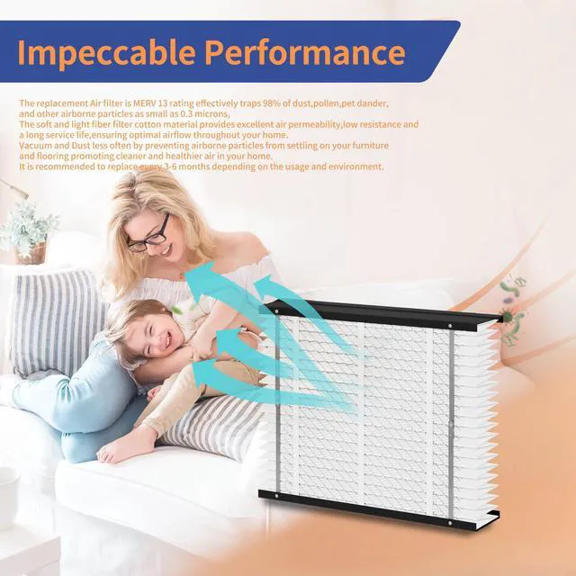 Alt view image 6 of 7 - 3 Pack 213 Replacement Filter,MERV 13,Compatible with AprilAire 213 Whole House Air Purifiers Models,1210,1620,2210,2216,3210,4200,HVAC Furnace Filter Replacement,20x25x4 Air Filter