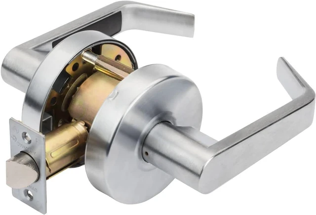 Main image of Commercial Passage Lever, ADA, Satin Chrome ADA Compliant Grade 2 Commercial Duty Door Lever For Passage Use, Satin Chrome Finish