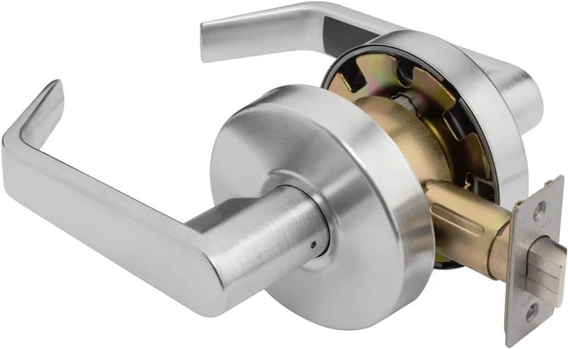 Alt view image 2 of 7 - Commercial Passage Lever, ADA, Satin Chrome ADA Compliant Grade 2 Commercial Duty Door Lever For Passage Use, Satin Chrome Finish