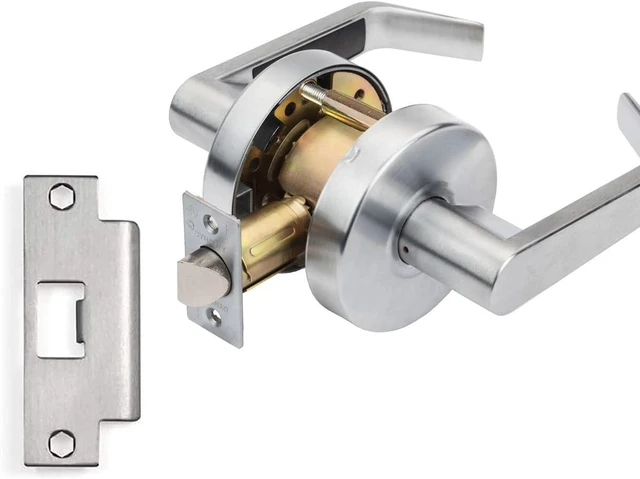 Alt view image 7 of 7 - Commercial Passage Lever, ADA, Satin Chrome ADA Compliant Grade 2 Commercial Duty Door Lever For Passage Use, Satin Chrome Finish