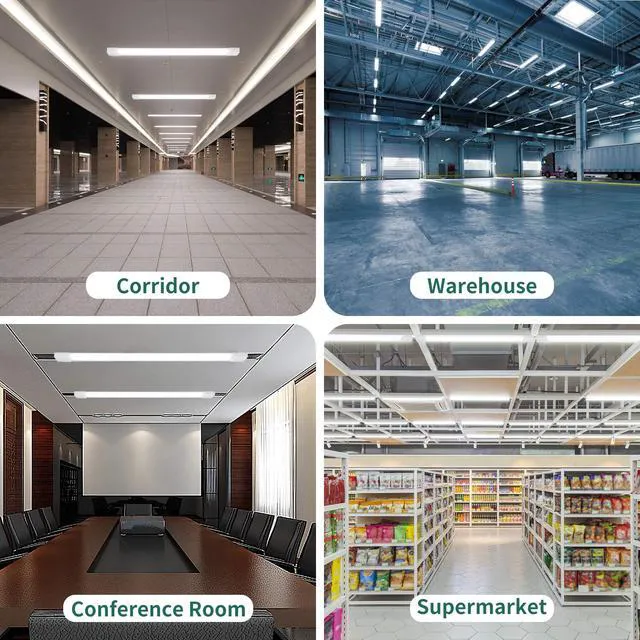Alt view image 5 of 7 - Utility LED Shop Lights Fixture with Plug 4FT 5000K 36W 3600LM Plug-and-Play Linkable Ceiling Light. Under Cabinet Light,Workbench Lamp for Garage, Kitchen, Bathroom, Closet & Office