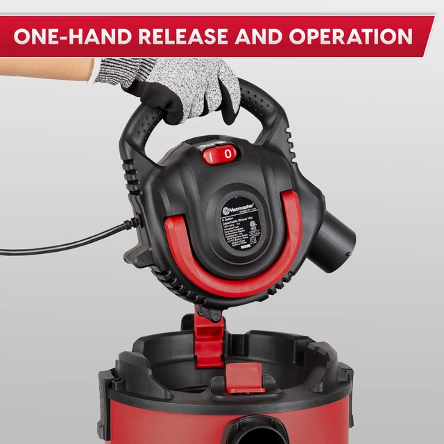 Alt view image 3 of 7 - VBVB611PF 1101 6 Gal 5 Peak HP Wet/Dry Vac w. Detachable Blower