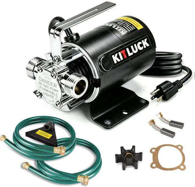Main image of Water Transfer Pump, 115V 1/10HP 330GPH Utility Water Pump Electric With 2 * 6ft Suction Hose, Portable Small Water Pump For Pool Draining, Removing Water From Rain Barrel, Aquariums, etc