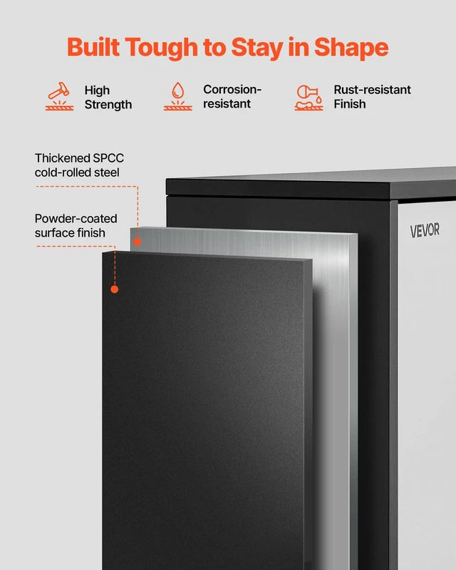 Alt view image 7 of 7 - Metal Wall Cabinet, 30.31 x 12.01 x 19.69 Inch, Floating Garage Tool Cabinet with Up-Flip Door and Shelf, 240 lbs Load Capacity, Fit for Garage, Basement, Kitchen, Warehouse Assembly Required