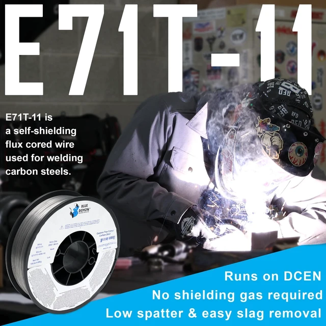 Alt view image 5 of 7 - E71T-11 X.035" X 10LB Spool gasless flux core welding wire All Position, Easy Slag Removal, Formulated to Provide Porosity-Free, X-Ray Quality Welds - Brazing Rods