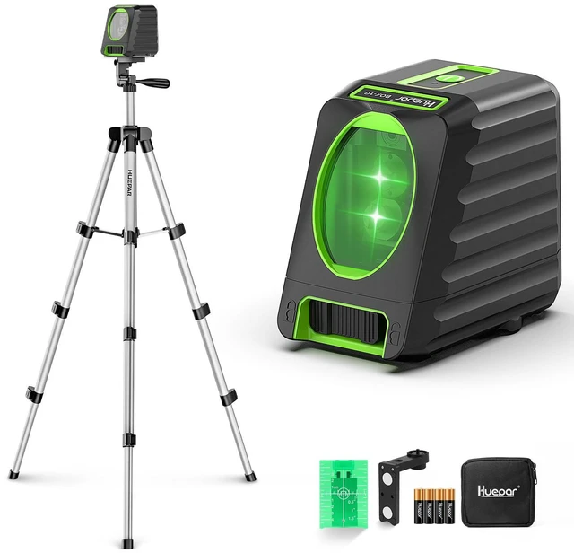 Main image of Laser Level and 40in Tripod, 150°/150Ft Laser Level with Pulse Mode Self Leveling Lazer Leveler Tool Switchable Green Cross Line for Picture Hanging, Tile, DIY / Construction Project