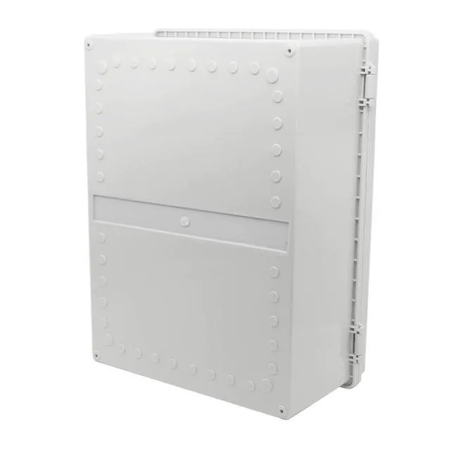 Alt view image 7 of 7 - Junction Box ABS Plastic Waterproof IP65 Electrical Boxes Hinged Shell Outdoor Universal Project Enclosure with Mounting Plate and Wall Brackets Grey (390x290x160 mm)