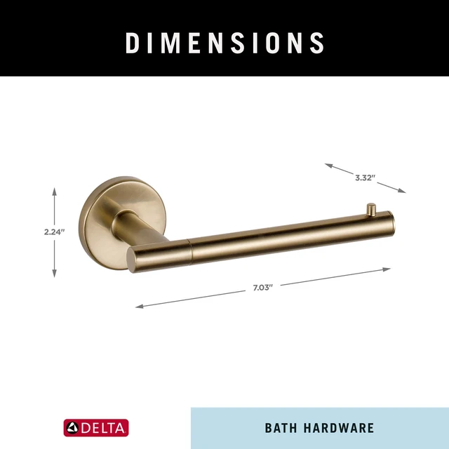Alt view image 5 of 7 - Single Post Toilet Paper Holder | Champagne Bronze | Wall Mount | Trinsic Bathroom Accessories (Pack of 3)