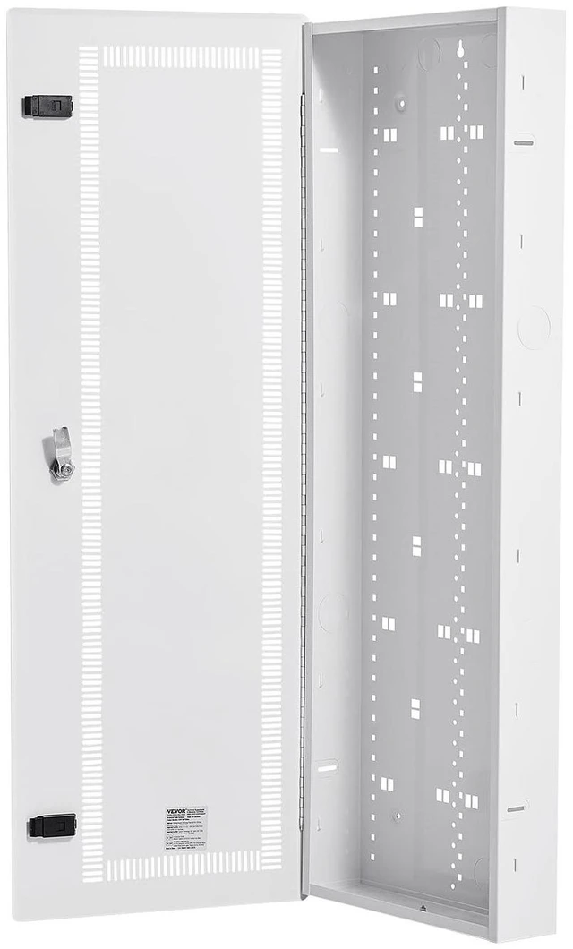 Main image of Media Enclosure, 42-Inch, Structured Media Center with Vented Hinged Door, Cable Management Box, Structured Wiring Multi-Media Cabinet, Recessed Electrical Media Box, for Network Distribution