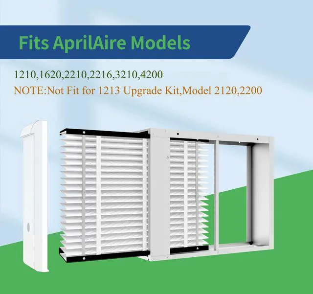 Alt view image 2 of 6 - 2 Pack, 210 Replacement Filter, Compatible with AprilAire 210 Whole House Air Purifiers Models,1210,1620,2210,2216,3210,4200,MERV 11 HVAC Furnace Filter Replacement,20x25x4inch Air Filter