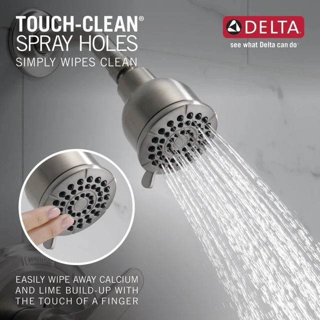 Alt view image 6 of 7 - Foundations 13 Series 2-Spray Bathtub and Shower Faucet Set, Brushed Nickel Shower Head and Handle Set, Valve Trim Kit, Stainless BT13410-SS (Valve Not Included)