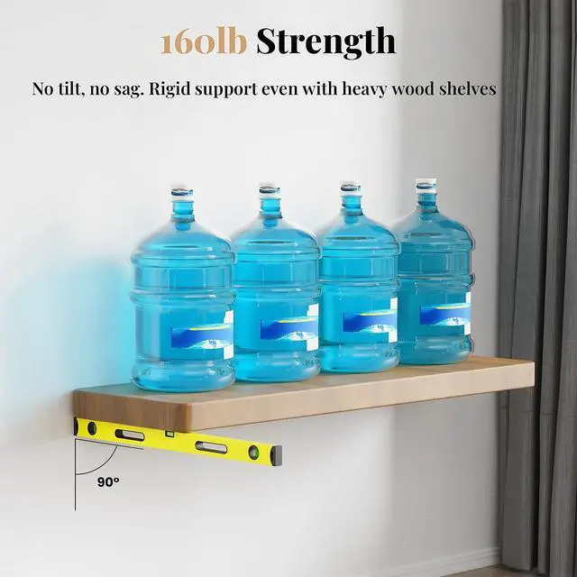 Alt view image 5 of 7 - 8pcs Wall Shelf Brackets Heavy Duty Floating Shelf Bracket Hidden,Invisible Black Shelving Brackets Decorative Floating Shelf Hardware Heavy Duty,Metal Shelf Support Bracket(8"-8pcs)