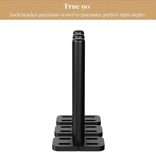 Alt view image 7 of 7 - 8pcs Wall Shelf Brackets Heavy Duty Floating Shelf Bracket Hidden,Invisible Black Shelving Brackets Decorative Floating Shelf Hardware Heavy Duty,Metal Shelf Support Bracket(8"-8pcs)