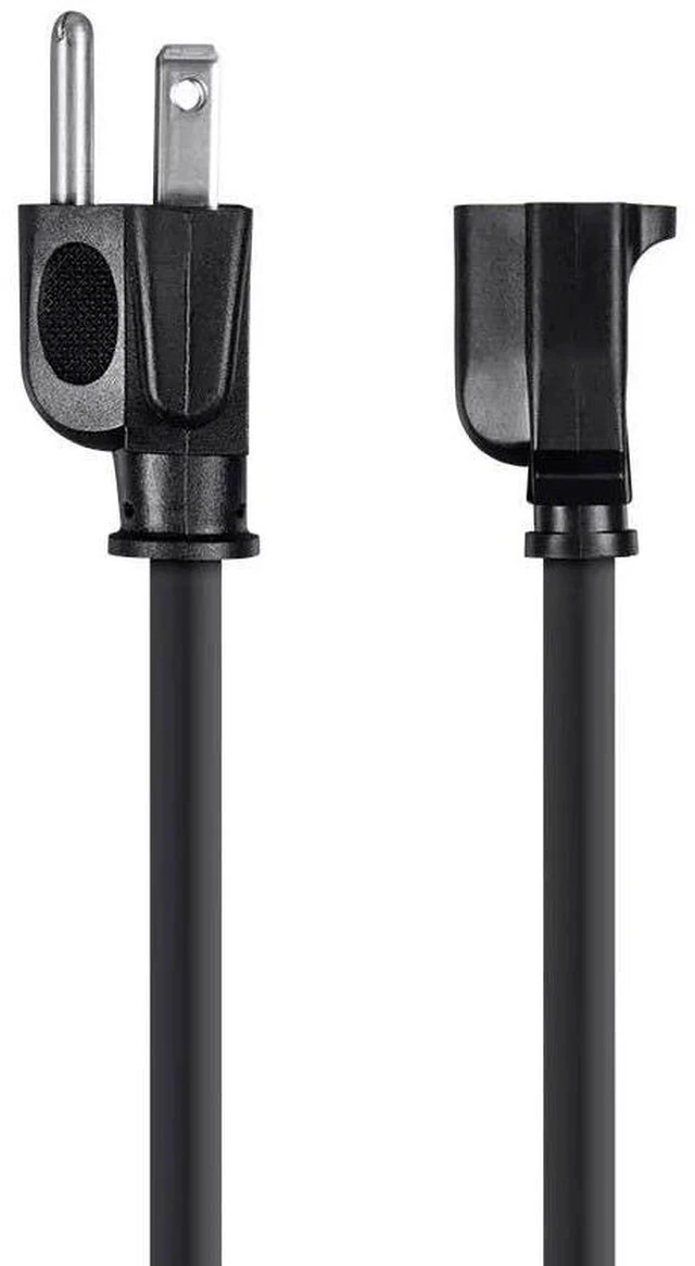 Main image of 3-Prong Extension Cord - 3 Feet - Black (10 Pack) NEMA 5-15P to NEMA 5-15R, 16AWG, 13A
