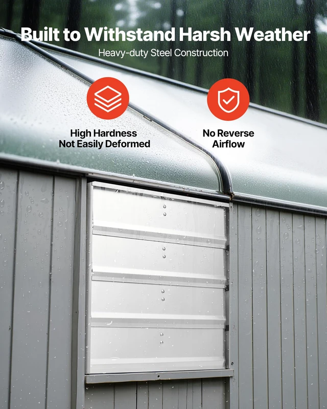 Alt view image 4 of 7 - 18 Inch Shutter Exhaust Fan Wall Mounted Automatic Louvers Silver, Sturdy Steel Housing, 3051 CFM Low Noise, AC Motor, Ventilation and Cooling for Attic, Garage, Barn, Greenhouse, Workshop