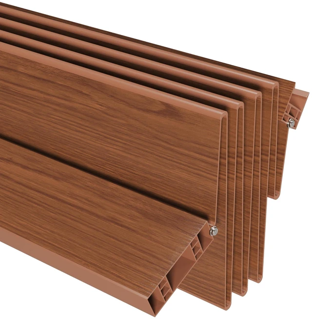 Alt view image 7 of 7 - Studio Series 48" x 80" PVC Foldable Accordion Door, Walnut Trimmable PVC panels, flexible single-layer design, space-saving interior door, room divider, easy installation