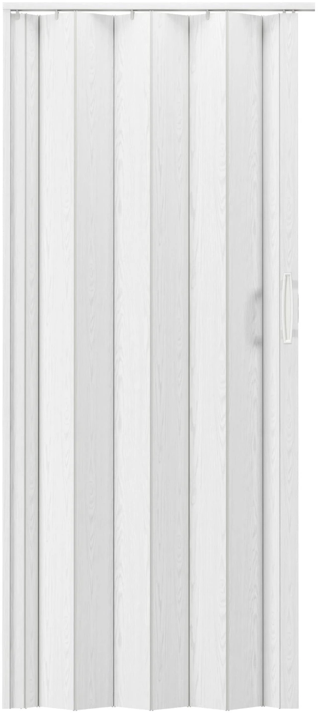 Main image of Studio Series 48" x 80" PVC Foldable Accordion Door, White Oak Trimmable PVC panels, flexible single-layer design, space-saving interior door, room divider, easy installation