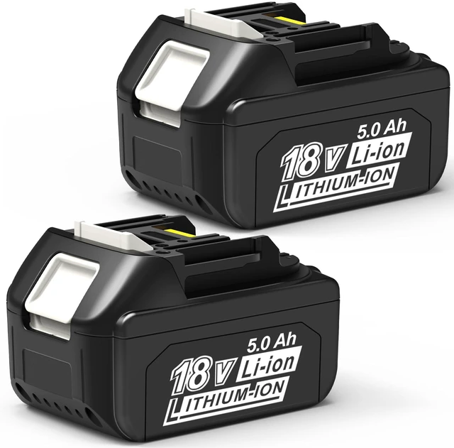 Main image of 2 Packs 5.0Ah 18V Battery Replacement for Makita 18V Battery BL1850B BL1840B 1860B BL1830B BL1815B Compatible with Makita 18 Volt Cordless Power Tool and Charger