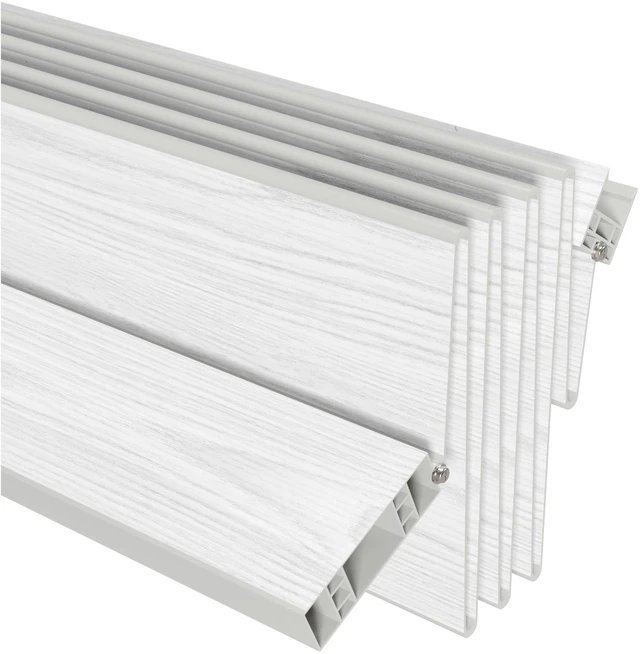 Alt view image 7 of 7 - Studio Series 48" x 80" PVC Foldable Accordion Door, White Oak Trimmable PVC panels, flexible single-layer design, space-saving interior door, room divider, easy installation