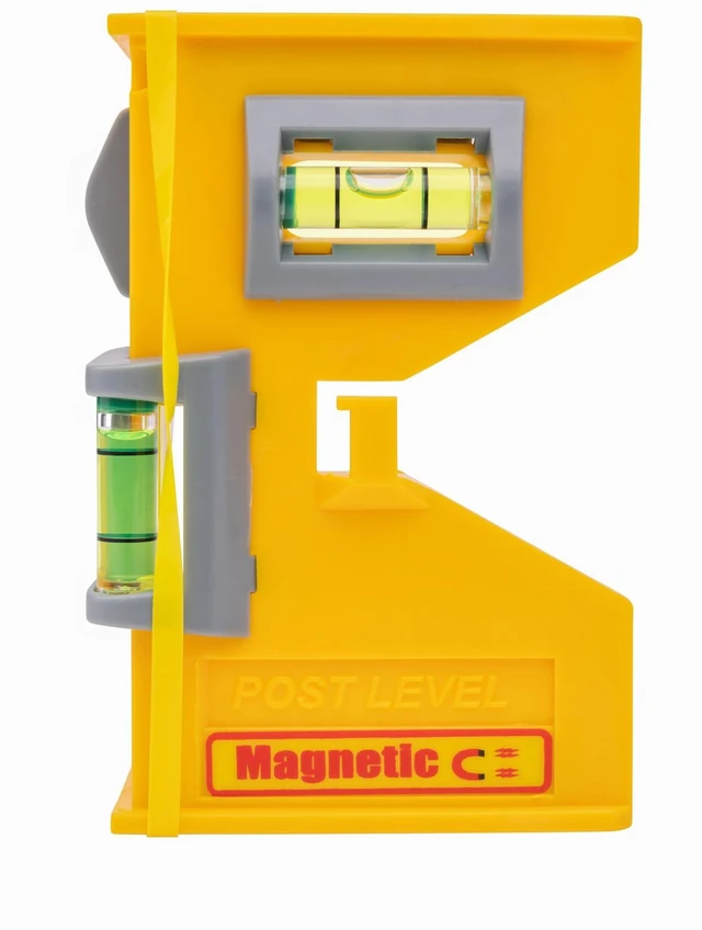 Alt view image 3 of 6 - Magnetic Post Plumbing Pipe Track Level with Elastic, Hooks, PL001M, 8" (Pack of 10)