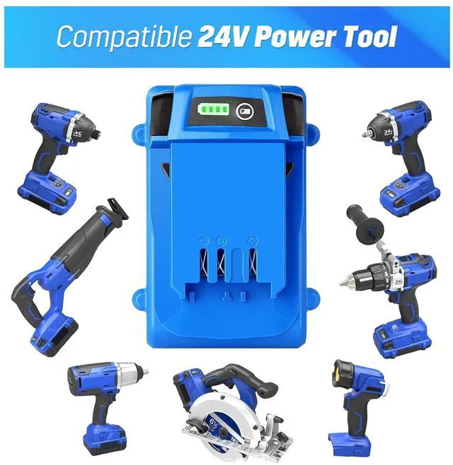 Alt view image 3 of 6 - Replacement Kobalt 24V Battery 6.0AH Compatible with Ko balt 24V Max Battery for KB624-03 KB524-03 KB424-03 KB224-03 KB124-03 Cordless Power Tool 24 Volt Kobalt Batteris 2-Pack