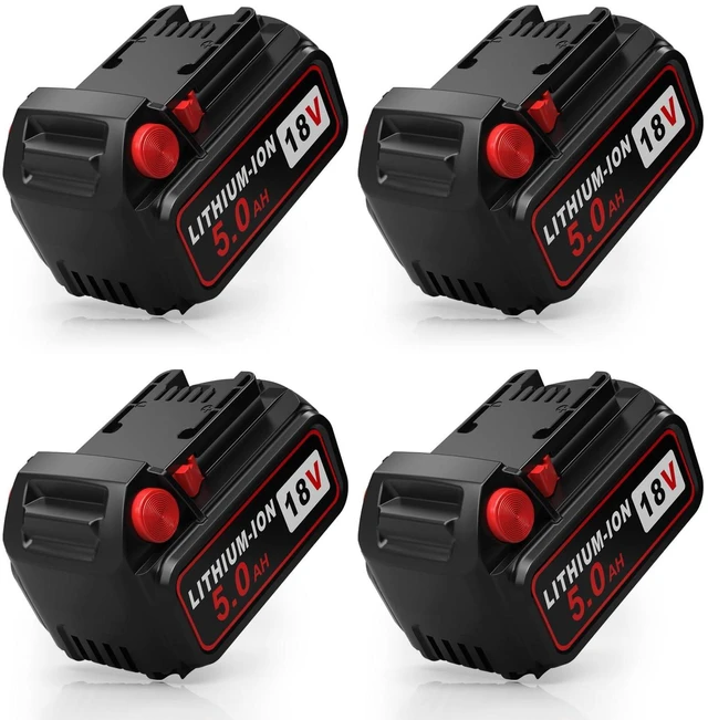 Main image of Replacement for Milwaukee M18 Battery, 18V 5Ah High-Capacity Batteries Compaitble with M18 Battery 48-11-1850 48-11-1852 48-11-1820 48-11-1828 48-11-1830 Cordless Power Tools(4PACK)