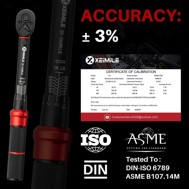Alt view image 6 of 6 - 52Pcs 1/4" Drive Small Torque Wrench &Screwdriver Set 20-260In.Lb 1/4 Torque Wrench (2.3-29.4Nm),10-80 Inch Pound Torque Screwdriver,72T Dual Range,with Bits Sockets for DIY Bike Gunsmithing