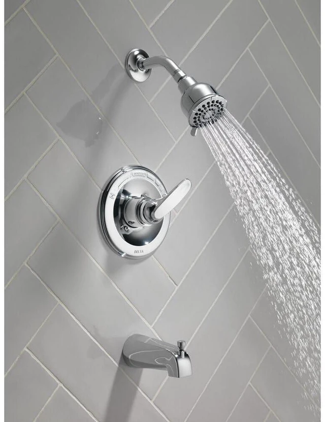 Alt view image 2 of 7 - Foundations 13 Series 2-Spray Bathtub and Shower Faucet Set, Chrome Shower Head and Handle Set, Valve Trim Kit, Chrome BT13410 (Valve Not Included)