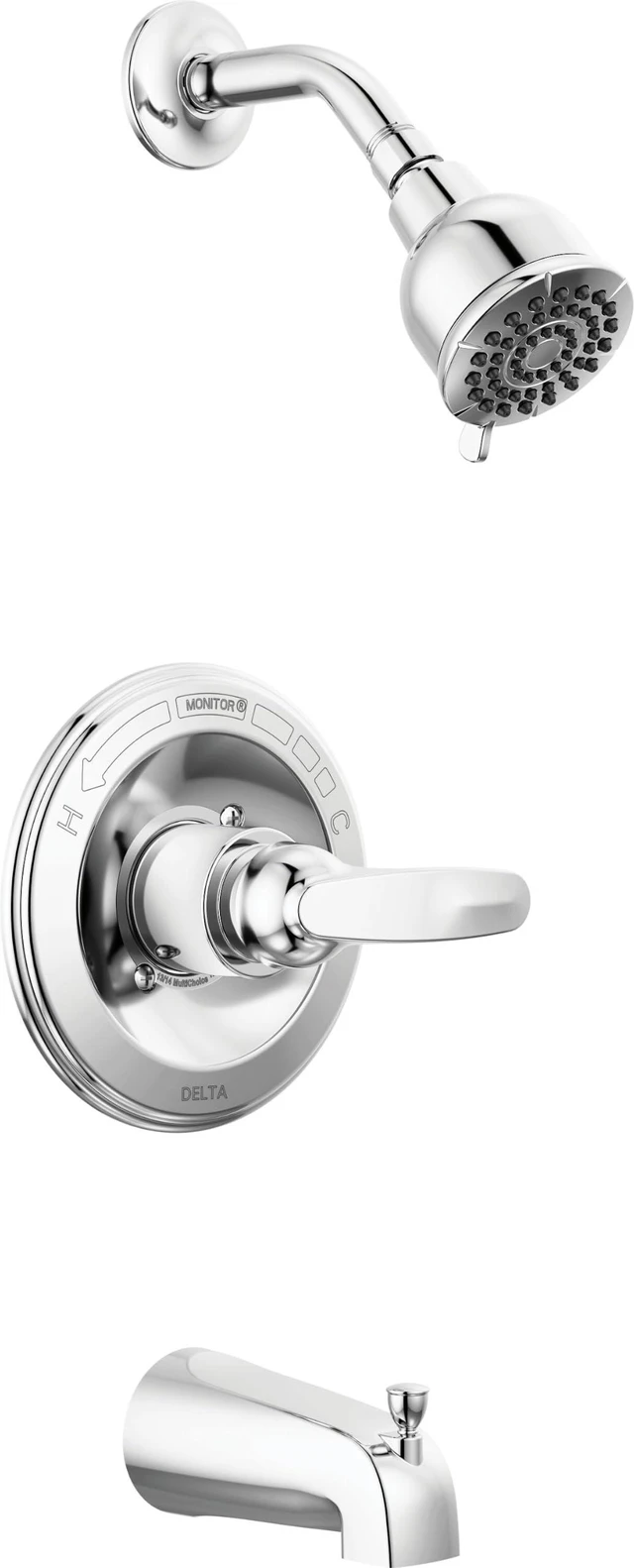 Main image of Foundations 13 Series 2-Spray Bathtub and Shower Faucet Set, Chrome Shower Head and Handle Set, Valve Trim Kit, Chrome BT13410 (Valve Not Included)