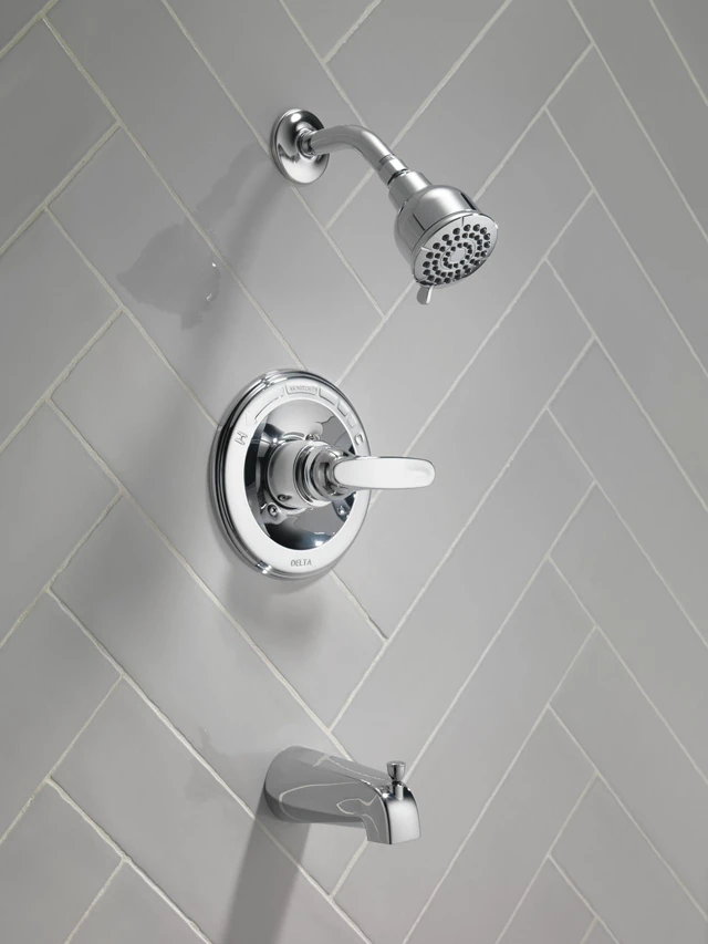 Alt view image 6 of 7 - Foundations 13 Series 2-Spray Bathtub and Shower Faucet Set, Chrome Shower Head and Handle Set, Valve Trim Kit, Chrome BT13410 (Valve Not Included)