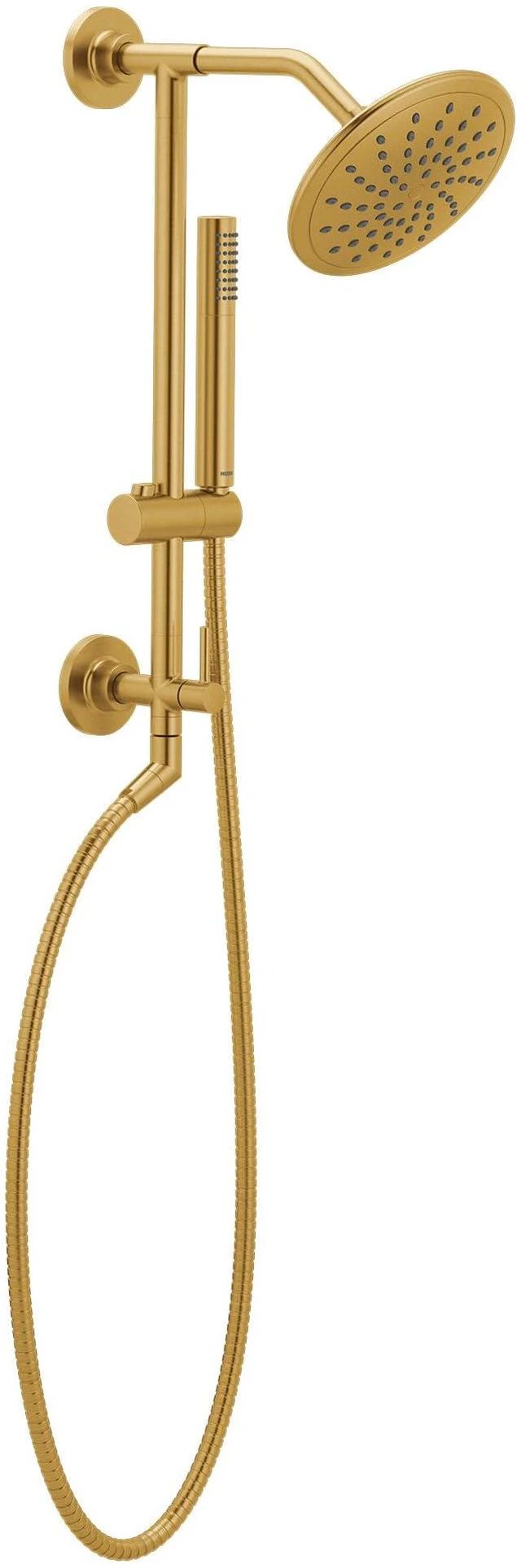 Alt view image 2 of 6 - Brushed Gold Cia Fixed Round Rain Shower Showerhead, 8-Inch, 6345BG
