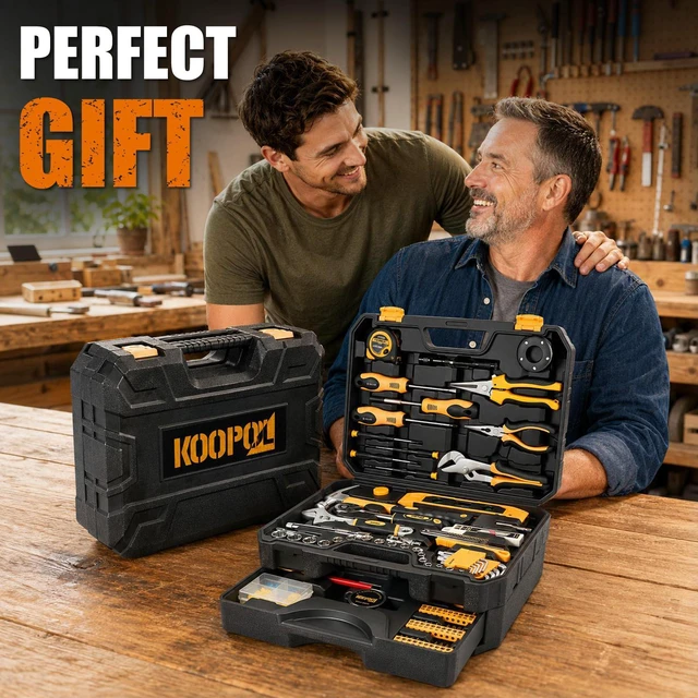 Alt view image 5 of 7 - Tool Kit for Home, Basic Tool Set with Magnetic Pickup Tool For general household and auto repair with storage case and drawer, for homeowners, diy projects, and handyman mechanics