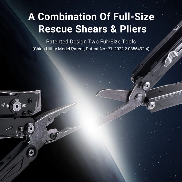 Alt view image 4 of 7 - PIONEER 14-IN-1 Multi-tools Full-Size,Versatile Multi-tool Set with Scissors Needle Nose Pliers Pocket Clip Multi-tool