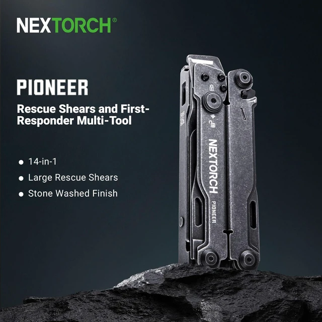 Alt view image 2 of 7 - PIONEER 14-IN-1 Multi-tools Full-Size,Versatile Multi-tool Set with Scissors Needle Nose Pliers Pocket Clip Multi-tool (STONE WASHED FINISH)