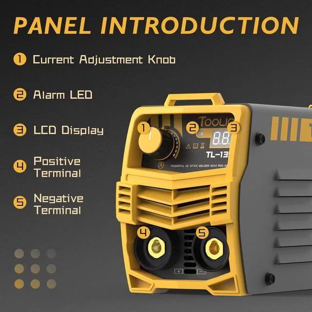 Alt view image 2 of 7 - 135A 110V Mini Stick Welder, 2-in-1 MMA/Lift TIG Welder Portable 7.9-pound design, smooth IGBT inverter, includes adjustable shoulder strap, great for beginner fabricators