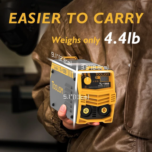 Alt view image 4 of 7 - 135A 110V Mini Stick Welder, 2-in-1 MMA/Lift TIG Welder Portable 7.9-pound design, smooth IGBT inverter, includes adjustable shoulder strap, great for beginner fabricators