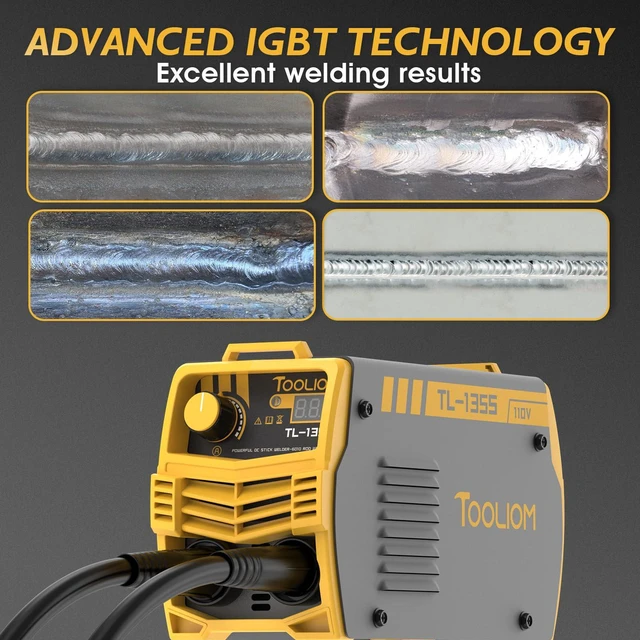 Alt view image 3 of 7 - 135A 110V Mini Stick Welder, 2-in-1 MMA/Lift TIG Welder Portable 7.9-pound design, smooth IGBT inverter, includes adjustable shoulder strap, great for beginner fabricators