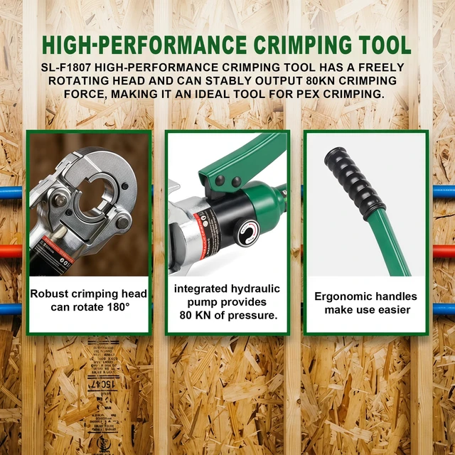 Alt view image 5 of 7 - Pex Pipe Crimping Tool kit for 3/8" 1/2" 5/8" 3/4" 1" with Pex Pipe Cutter -Meet ASTM F1807
